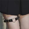 Love Leg Ring Female Subculture Y2K Thigh Chain Accessories Body Chain Punk Collar Neck Band Choker Leg Accessories