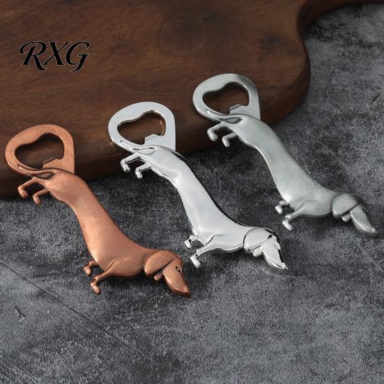 Party Favors for Guests Dachshund Dog Bottle Opener, Zinc Alloy Cute Puppy Beer Solid Tool Portable Metal Opener Kitchen Bar And Home Vintage Bronze