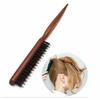 Wood Handle Natural Boar Bristle Hair Brush Fluffy Comb Hairdressing Barber Hair Styling Tools