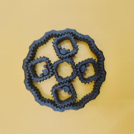 3D Printed Fidget Spinner Toy Stress Anxiety Relief Kids Teens Adults Interlocking Gear Fingertip Gyroscope Portable Travel Sensory Spinning Toy