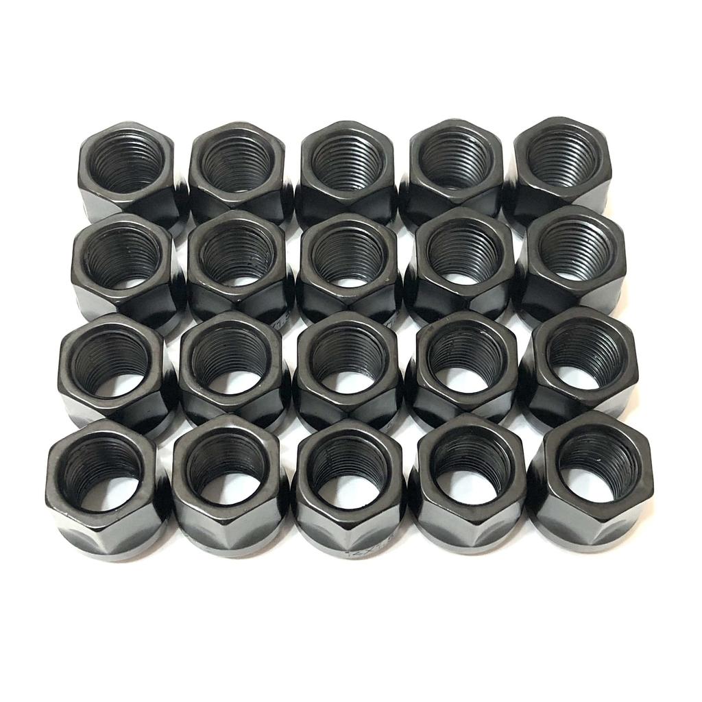 Гайки Deepa Ribusu M14 19HEX Черные сквозные для Toyota Land Cruiser Lexus P1.5 (20 шт.) 100/200, LS460/LS600/LX570/LC500/Tundra/Sequoia