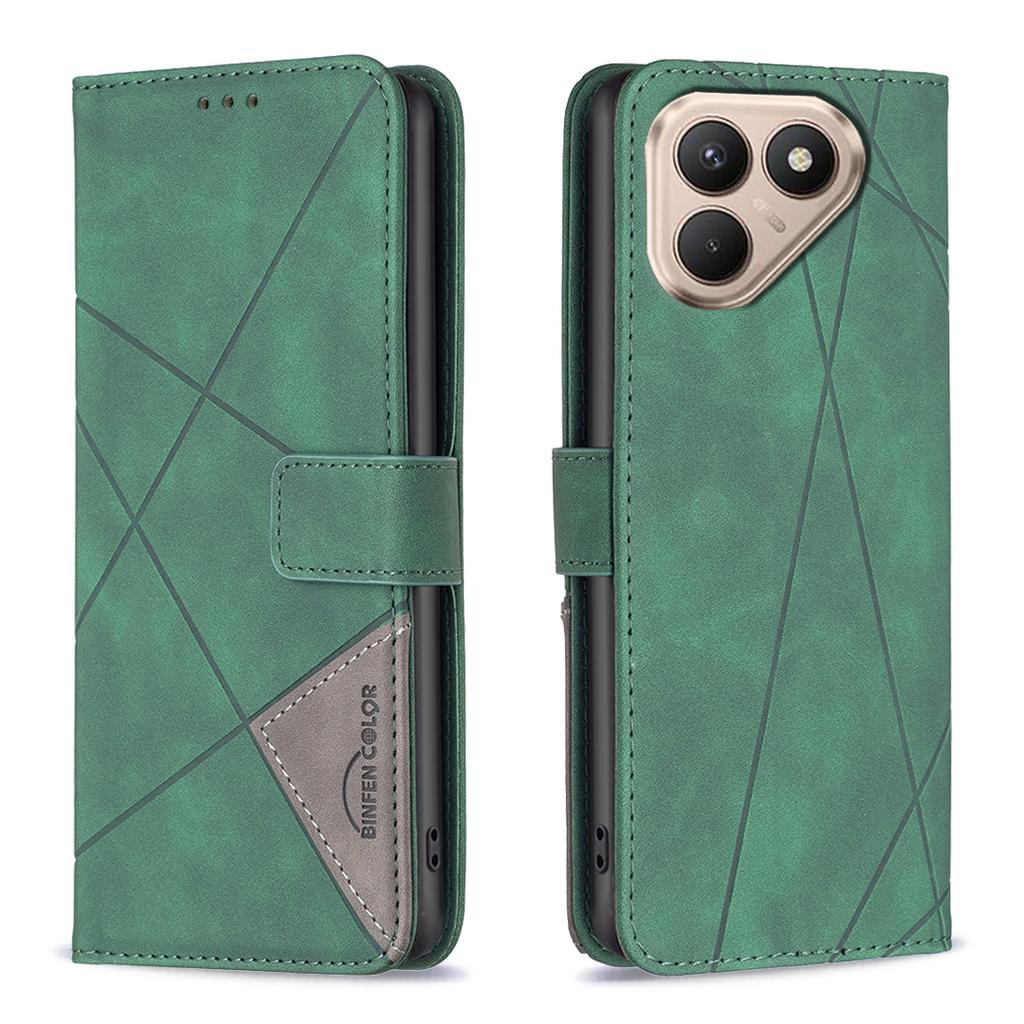 For TECNO Pova 7 Pro 5G Phone Case BINFEN COLOR Wallet Stand Geometry Imprinted Leather Cover