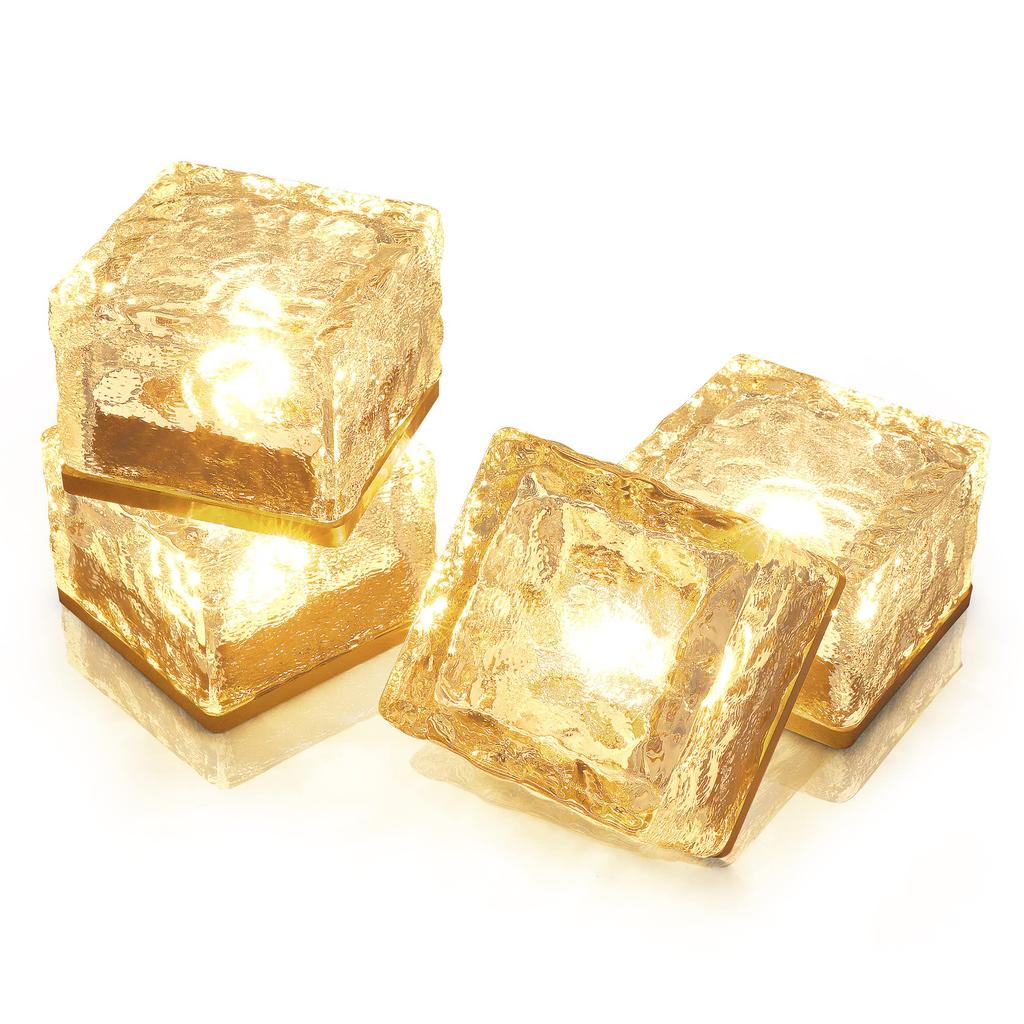 Solar Lights, Outdoor Garden Lights, Recessed, Solar Panel Charging, In-Ground, High Brightness, Waterproof, IP66, Automatic OnOff, Landscape