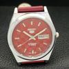 REFURBISHED JAPAN SEIKO 5 6309A AUTOMATIC MENS RED COLOR DIAL WATCH A440220-9 Sk-a440220-1