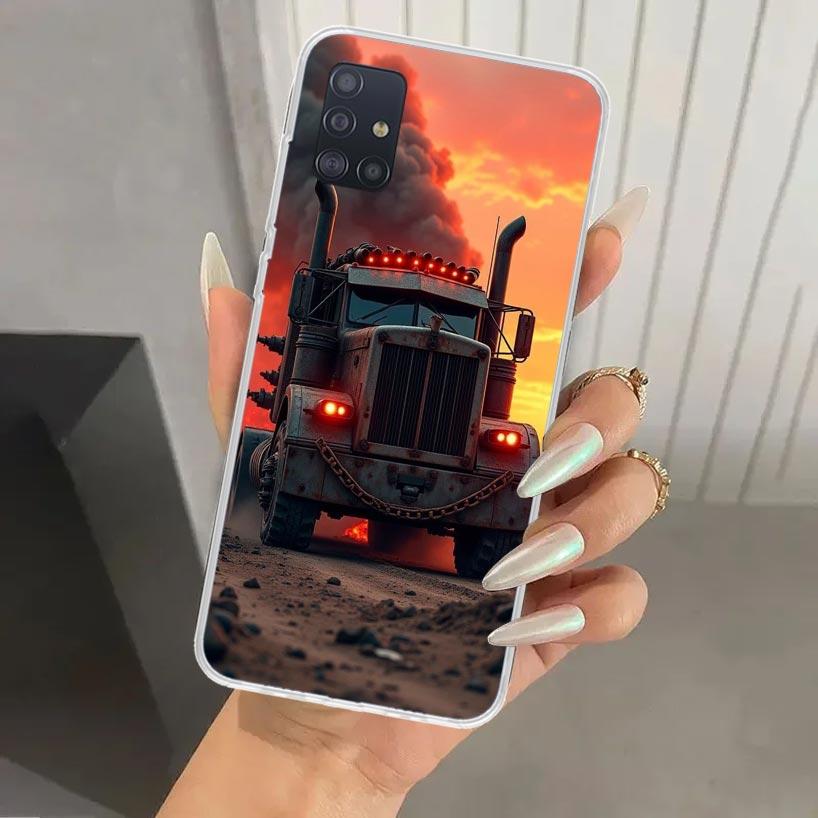 Trucks SA-AB Phone Case for Samsung Galaxy A52 A32 A22 A12 A02S A50S A30S A10S Note 20 Ultra 10 Plus S10 A31 A20 A71 A72 Galaxy