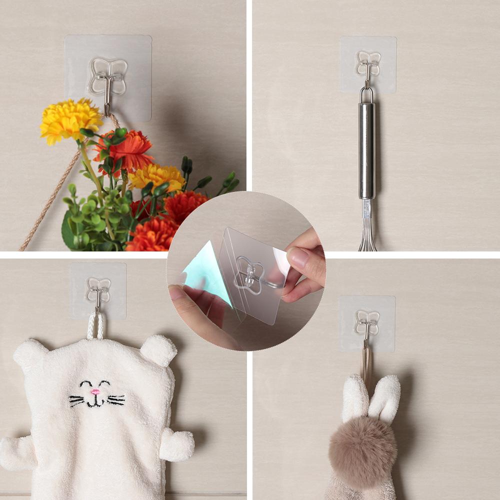 Transparent Household Home & Living Storage Hanger Traceless Hooks Wall Rack Seamless Adhesive Hook