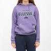 Purple Cotton Hoodie with Large Chest Logo Woman