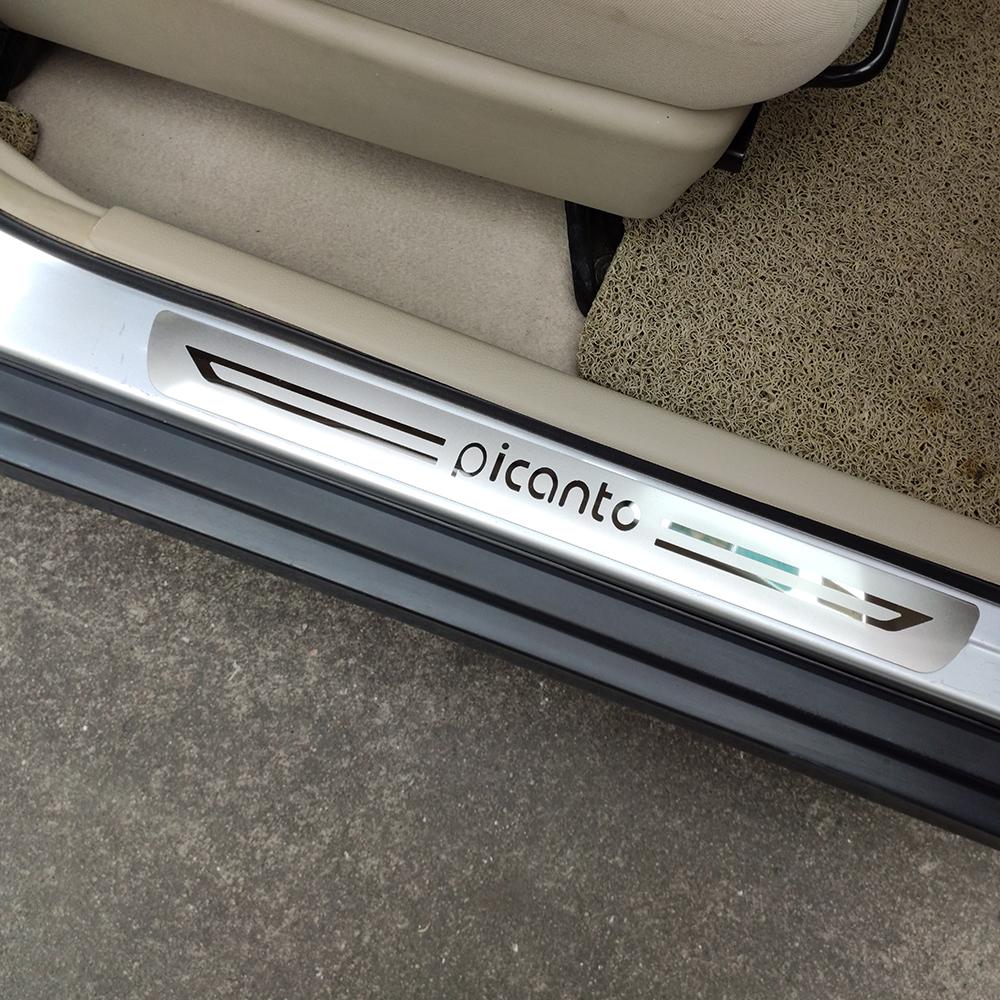 Автостайлинг, автомобильная наклейка, стальные аксессуары для Kia Picanto Gtline Xline Gt X Line, полоса на пороге, крышка педали, защита от потертостей