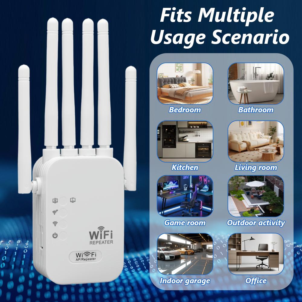 Двухдиапазонный беспроводной WiFi-повторитель 1200 Мбит/с 2,4 ГГц 5 ГГц Усилитель сигнала 802.11ac Дальнего действия Роутер EU US Вилки WiFi-усилитель