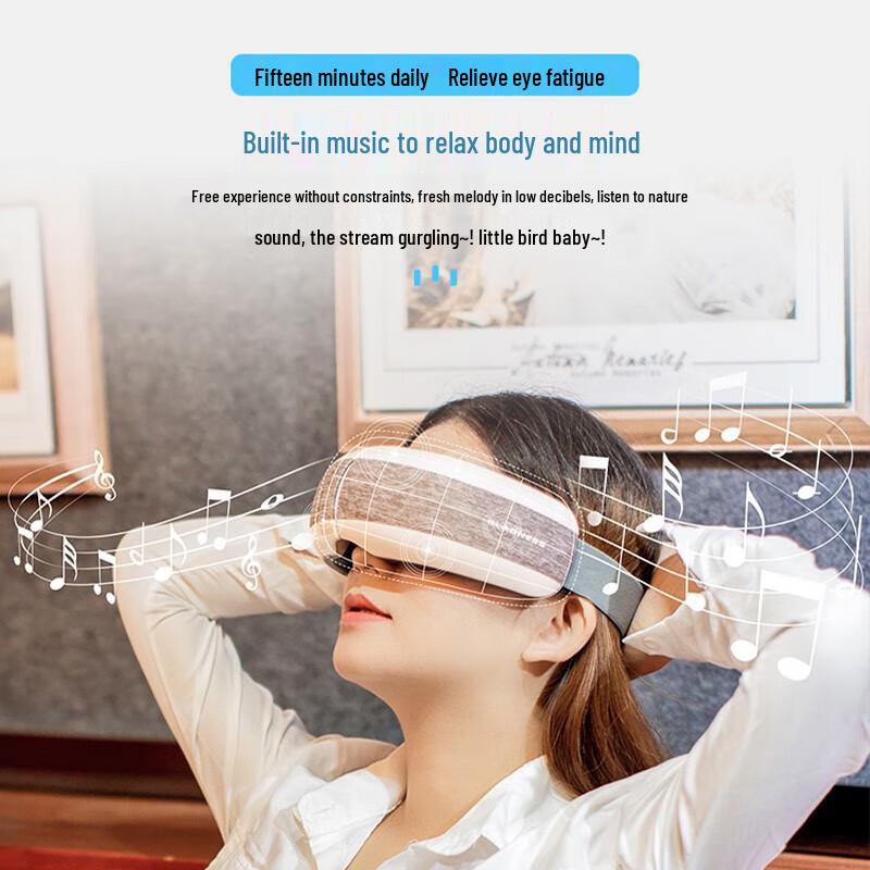 Smart Heated Eye Massager with Voice & Bluetooth CN plug (adapter included)