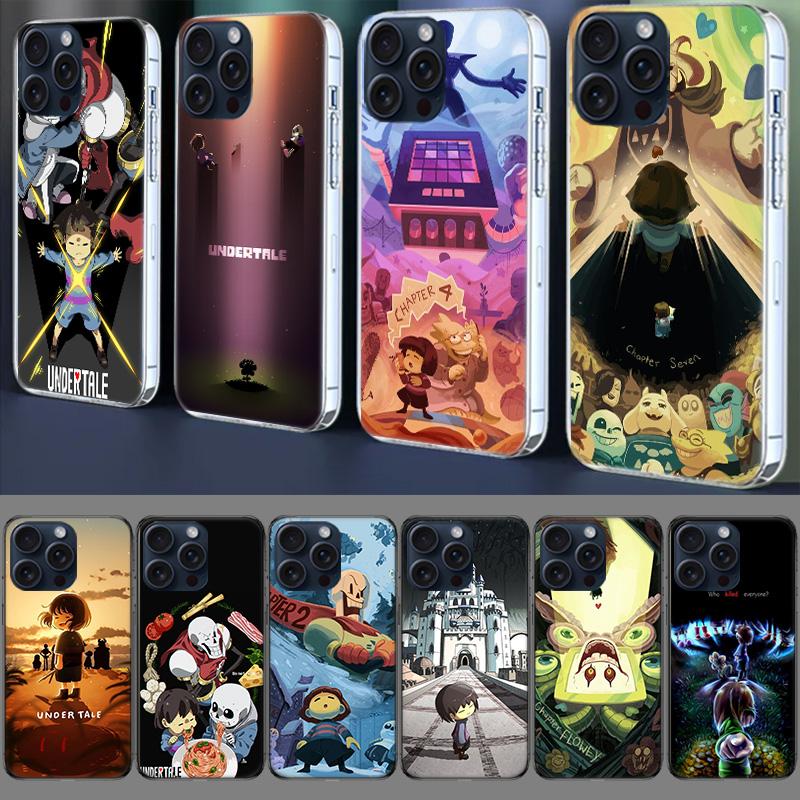 Арт из главы Undertale Прозрачный чехол для телефона For Iphone 17 Air 16 Pro Max 15 Pro 14 Plus 17E 16E 11 13 12 Mini Чехлы Fundas Cell