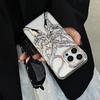 Модный чехол с гальваническим покрытием и полым узором бабочки для iPhone 16E 15 14 13 12 11 Pro Max, матовая противоударная задняя крышка с теплоотводом