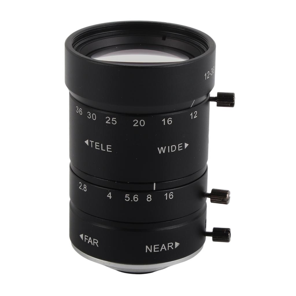 8MP 12‑36mm F2.8 Zoom Lens C Mount 2/3 Inch Low Distortion Manual Aperture Focusing Big View Zoom Le