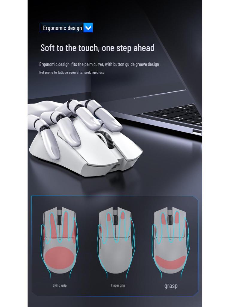 Игровая мышь Attack Shark X11 с тремя режимами работы, RGB-подсветкой, сенсором PAW3311 и беспроводной зарядкой Bluetooth