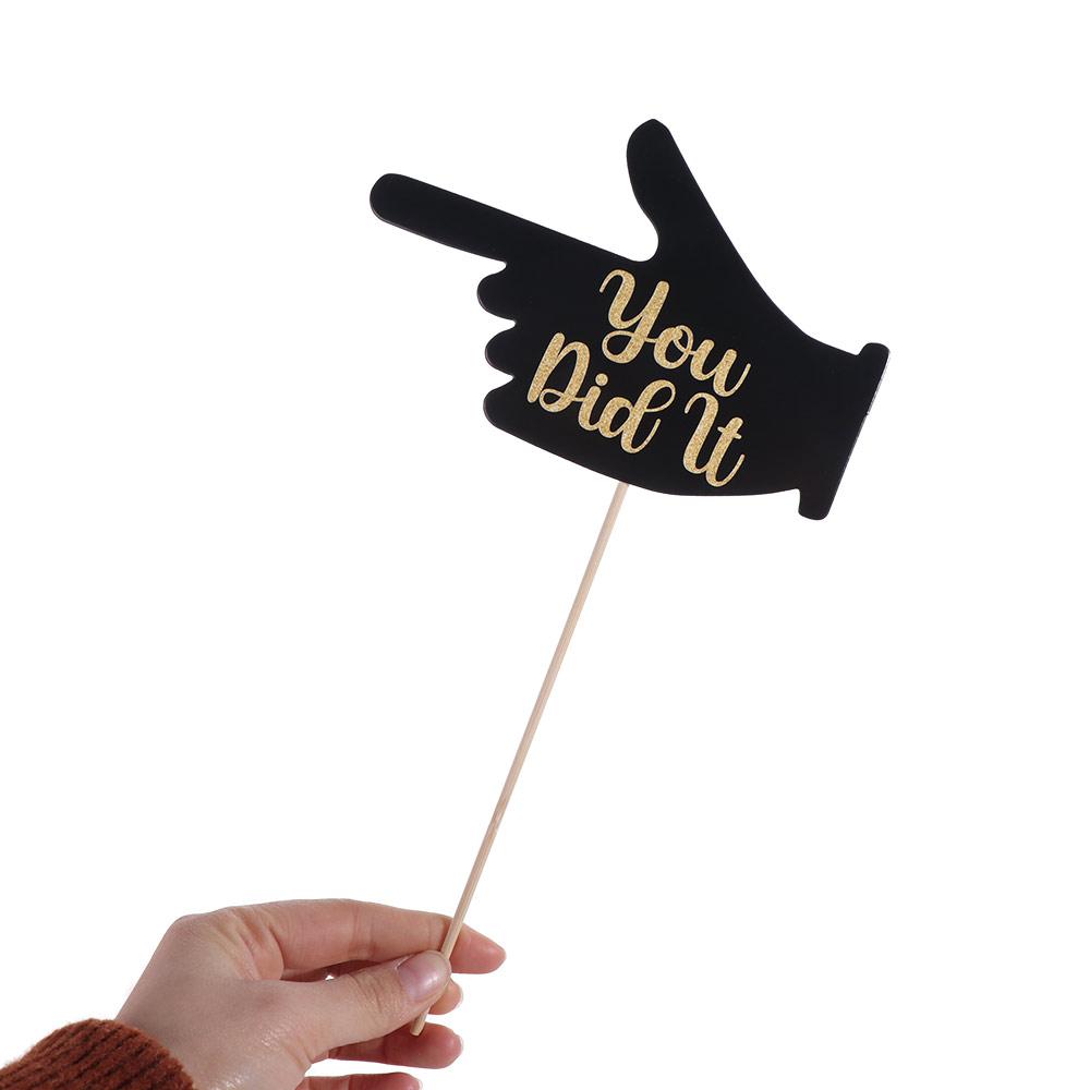 25pcs Congratulation Graduation Photography Props Dress Up Costume Mask  For Graduation Season Party