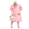 Kids Raincoat Waterproof Cute Pattern Lightweight Portable Children Hooded Rainwear for Girl Boy