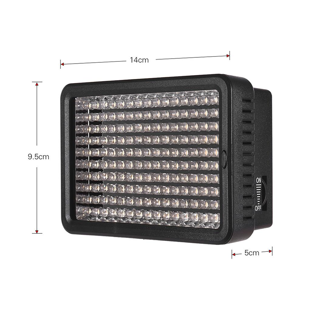 Professional Dimmable Ultra High Power LED Video Light 5600K Photography Fill Light 160 LEDs Beads CRI 95+ with Color
