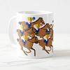 Horse Racing Jockey and Thoroughbred Illustration Mug: Photo Mug (Horse Series) (A)