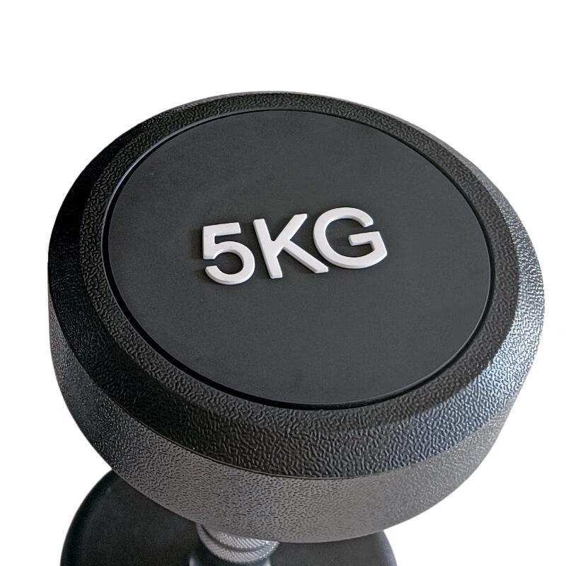 Longzhan Fixed Weight Rubber Dumbbell Set with Rack