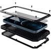 Чехол Marrkey для iPhone 12 Pro Max, Защитный чехол-броня на все тело 360°, Прочный ударопрочный чехол из алюминиевого металла с встроенным силиконом