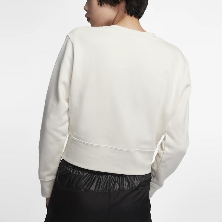 Nike Бег Тренировки Дышащая Повседневная Толстовка с Круглым Вырезом Женская Толстовка Phantom-Серый Белый BV2801-030