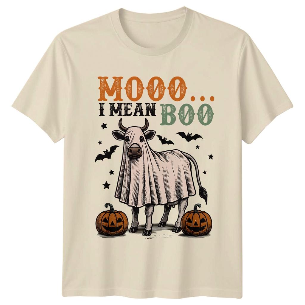 Mooo I Mean Boo TShirt Farm Animals Halloween Gift For Him And Her