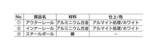 Sugatsune Aluminum Alloy Slide Rail AR3, Lightweight, 1 Piece (One Side) AR3-400