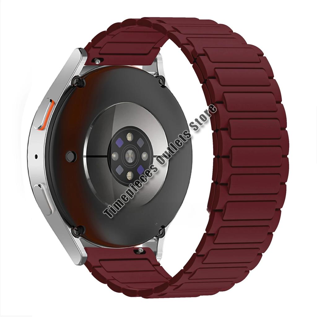 20MM 22MM Magnetic Silicone Strap for Samsung Galaxy Watch 7 FE 6 5 4 40/44mm Classic 5Pro Band for Huawei Watch 5 GT5 Pro 46MM