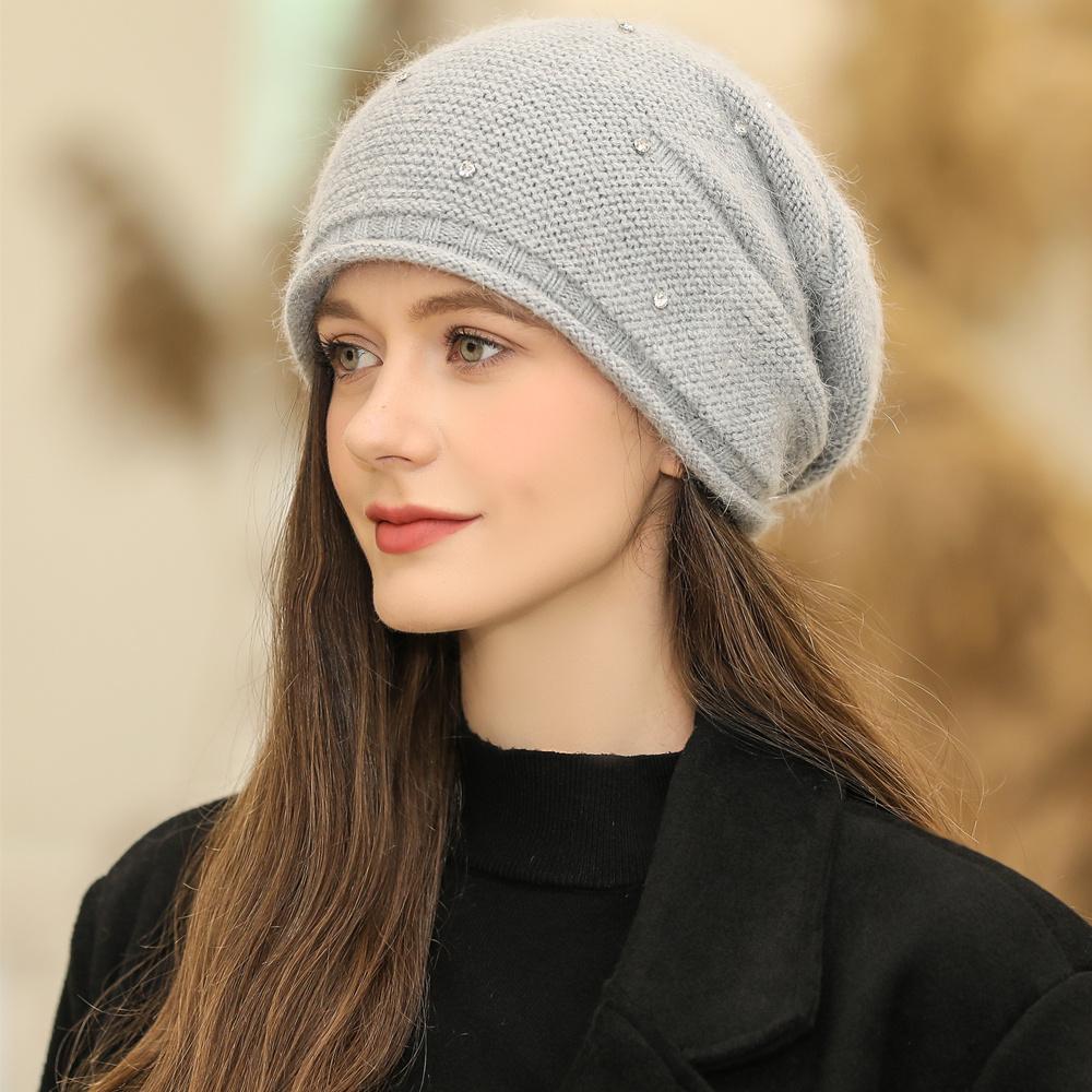 New Women Winter Hat Street Fashion Warm Beanie Hat For Female Casual Streetwear Knitted Hat