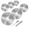 Cutting Wheel Set for Drills Rotary Tool, 6Pcs HSS Rotary Drill Saw Blades Steel Saw Disc Wheel Cutting Blades with 1/8" Straight Shank Mandrel