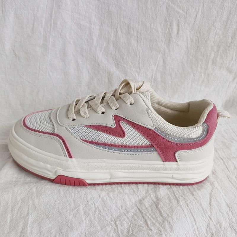 Женские дышащие сетчатые балетки Кроссовки женские Вулканизированные туфли Летние кроссовки на платформе Женские брендовые туфли на шнуровке Трендовые кроссовки