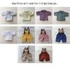 Pants T-shirt Suits for Obitsu11 Doll Denim Pants Fashion Overalls Doll Clothes Knitted Tops