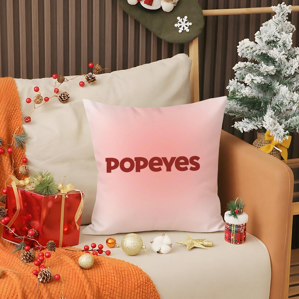 Подушка с принтом 'Жареная курица Popeyes' Наволочка Декоративная наволочка для дивана в гостиной Простая бытовая легкая роскошь