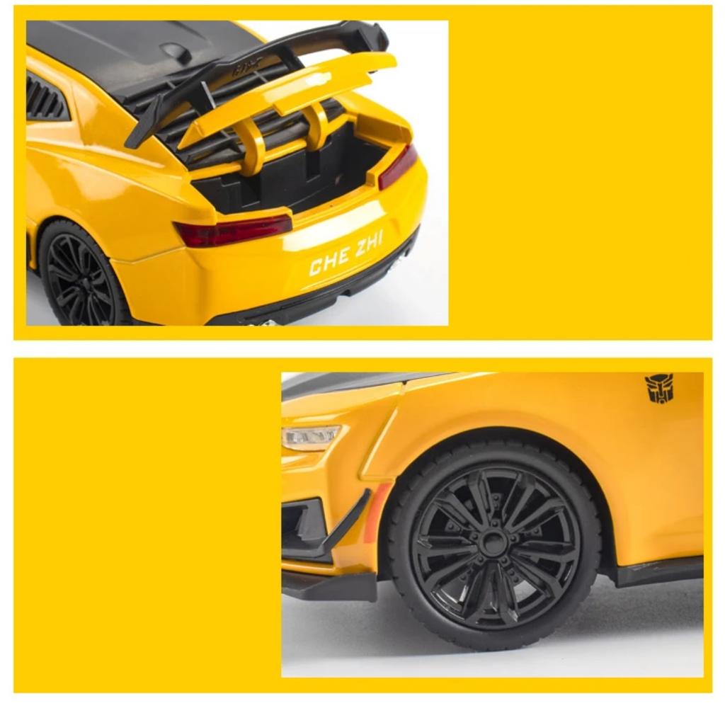 1/24 Scale Chevrolet Camaro Alloy Sports Car Model Diecast Simulation Model Collection Hobbies Decoration Boutique Ornament Gift for Boyfriend