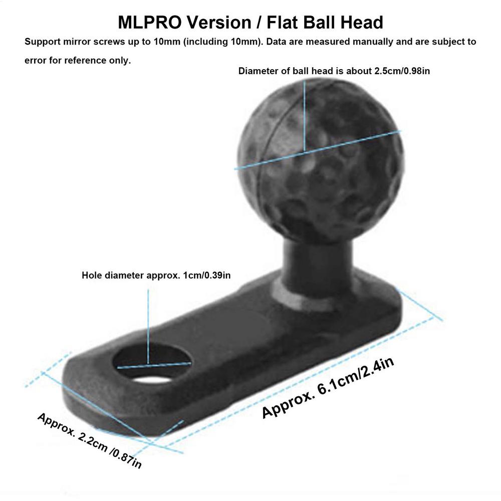 Адаптер с угловой головкой Шаровая основа Угловая амортизирующая Прочная сплавная шаровая основа Держатель для телефона мотоцикла Велосипедные аксессуары для велосипеда