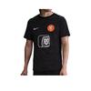 Slim Fit Round Neck Short Sleeve Soccer Shirt Men Tops Black FZ9712-011