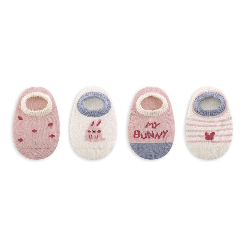 4 Pairs/Set Baby Socks Anti-slip Cartoon Cotton Socks For Girls And Boys Newborn Socks Spring Summer Kids Socks 0-8 Years Old