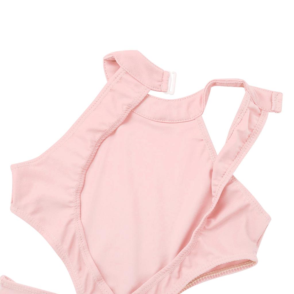 Dance Gymnastics Costume Kids Girls Halter Sleeveless Dance Leotard Jumpsuit