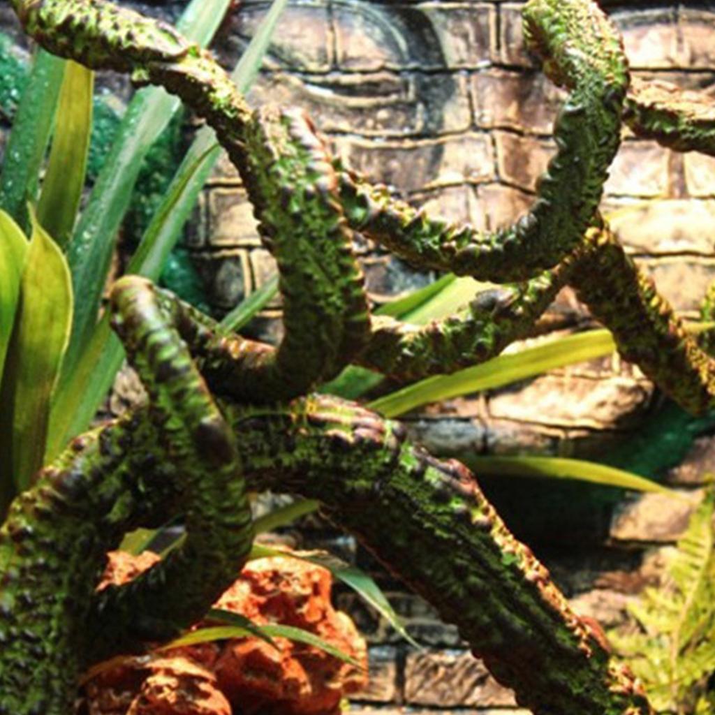 Искусственные лианы с естественным видом для стеклянных террариумов для рептилий, ландшафтная лиана для лазания питомцев, устойчивая к погодным условиям