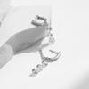 MODIAN 925 Silver Sparkling Luxury Clear CZ Swing Dangle Earrings Classic Wedding Drop Earrings For Women Jewelry