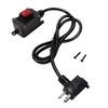 Inline Cord Switch with 4ft 18AWG Cable Piggyback Plug 16A IP67 Water Proof Inline Power Switch NEMA 5 15P Plug and 5