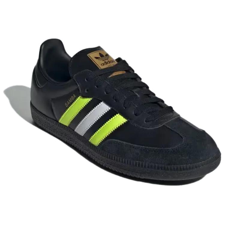 Adidas Samba OG Black Solar Yellow Unisex Sneakers Core-Black Matte-Gold ID1380