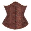Palace Style Women Underbust Corset Adjustable Back Strap Floral Bustier Jacquard Design Body Shaping Girdle Cosplay Party Streetwear