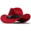 Top Hat Ethnic Style Cow Label Western Cowboy Top Hat Rolled Edge Retro Riding Hat Wool Felt Hat