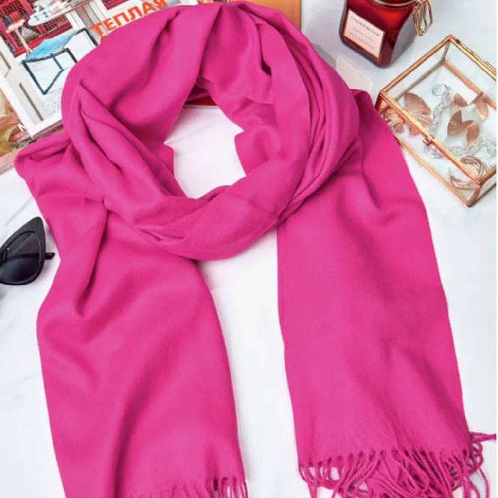 Single-color Sheepskin Faux Cashmere Scarves For Women In Winter, Warm Shawls, Korean Style Versatile Tassel Scarves And Shawls.