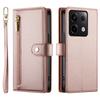 Кожаный чехол-кроссбоди для Xiaomi Redmi Note 15 14 13 12 Pro Plus 14C 13C A3 A5 С молнией, ремешком, слотами для карт, карманом-кошельком