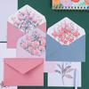 Office School Party Wedding Floral Pattern Paper Love Note Printed Flower Letter Envelopes Set
