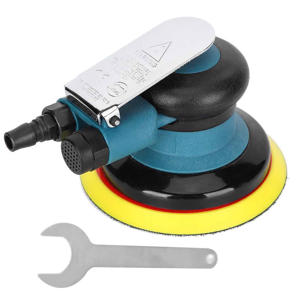 Handheld 5" Air Sander Grinder Polisher Pneumatic Polishing Tool Round