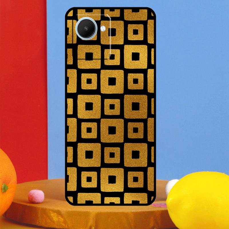 Luxury Gold Foil Art For Realme 14 Pro Plus 10 11 12 13 15 Pro C67 C65 C63 C61 C55 C53 C51 C71 C75 GT7 Pro Case