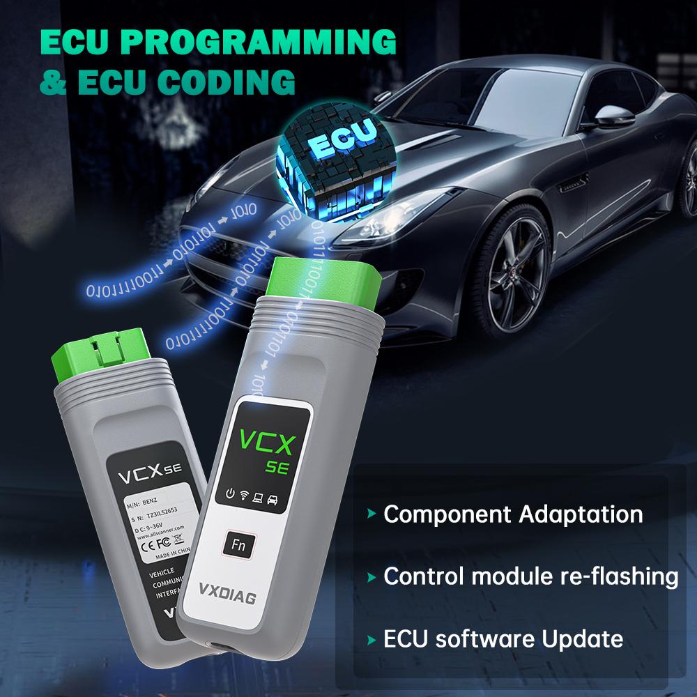 VXDIAG VCX SE Pro 3 in 1 VX308 Car OBD2 Scanner Diagnostic Tool for VW GM Toyota Honda JLR Ford Mazda ECU Coding Programming h2